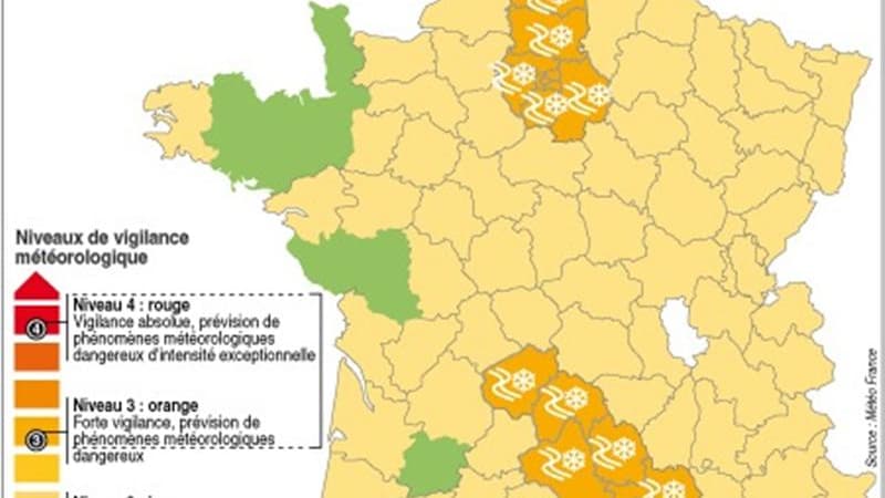 ALERTE ORANGE À LA NEIGE DANS DIX-SEPT DÉPARTEMENTS