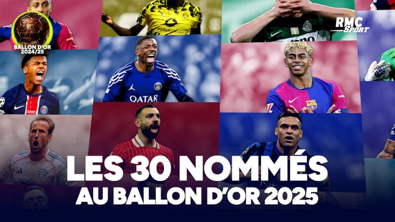 Dembélé, Yamal, Mbappé... La liste des 30 nommés au Ballon d'Or 2025