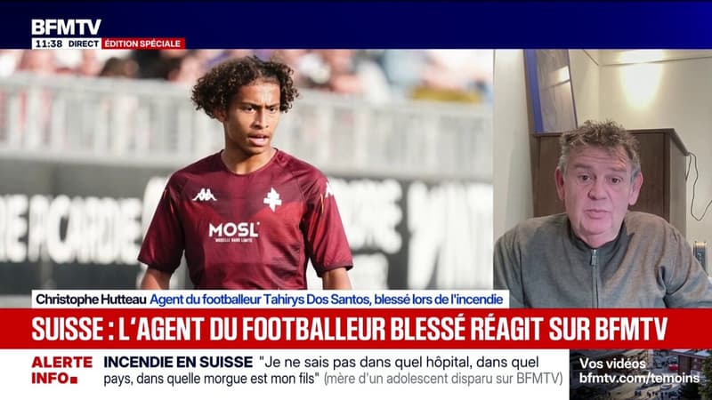 Incendie à Crans-Montana: "Il est brûlé à hauteur de 30% sur son corps", déclare l'agent du footballeur du FC Metz