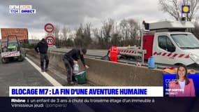 Rhône: le blocage de la M7 levé, les agriculteurs exténués malgré "une bonne opération"