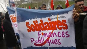 Une manifestation d'agents des finances publiques (photo d'illustration)