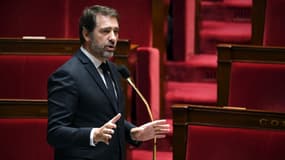 Christophe Castaner dans l'hémicycle de l'Assemblée nationale.