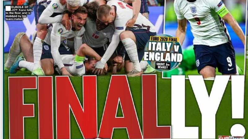 Euro 2021: "Finally!" la presse anglaise jubile après la qualification de l’Angleterre pour la finale