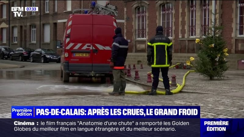 Inondations dans le Pas-de-Calais: après les crues, le grand froid