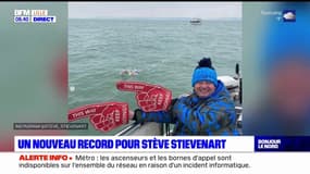 Le nageur nordiste Steve Stievenart bat un nouveau record après une traversée de la Manche en hiver