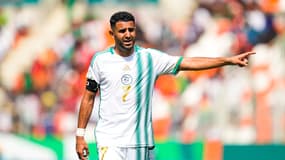 Riyad Mahrez lors d'Algérie-Burkina Faso (2-2, CAN), le 20 janvier 2024
