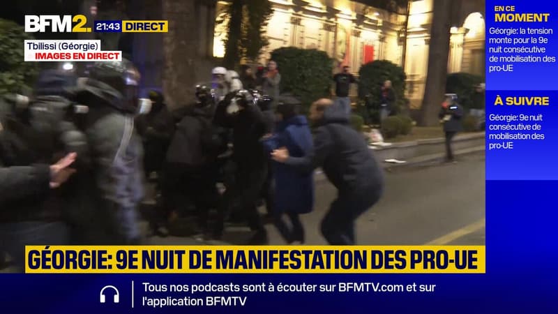 Géorgie: vives tensions entre les manifestants pro-UE et la police lors d'une mobilisation