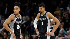 Victor Wembanyama lors de la défaite de San Antonio contre les Los Angeles Lakers (122-119), le 13 décembre 2023