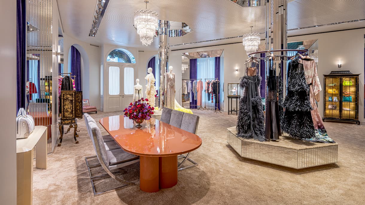 Le salon privé de Gucci à Los Angeles.