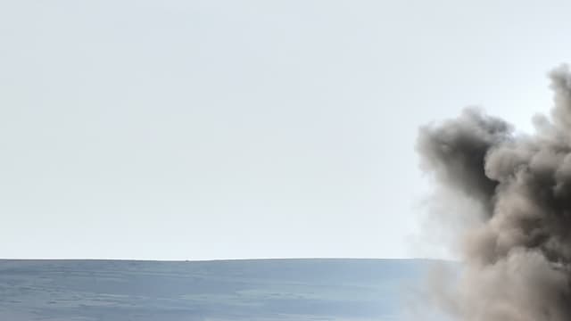 Une frappe de la coalition sur Kobané, en Syrie, en octobre 2014. (photo d'illustration) 