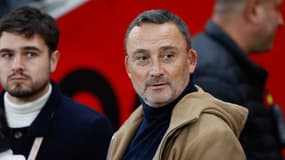 L'entraîneur Franck Haise pendant un match de Nice en Ligue 1, décembre 2024
