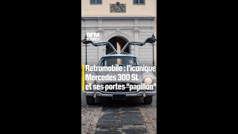 Retromobile: l'iconique Mercedes 300 SL et ses portes 