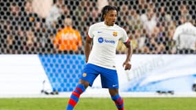 Jules Koundé lors d'un match amical avec le Barça, en juillet 2023.