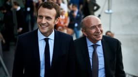 Emmanuel Macron et Gérard Collomb  le 24 septembre 2016.