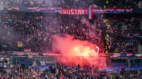 Des supporters croates lors de France-Croatie, le 23 mars 2025.