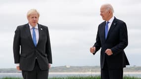 Boris Johnson et Joe Biden.