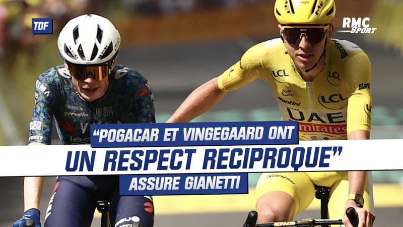 Tour de France (E13) : "Pogacar et Vingegaard ont un respect réciproque" assure Gianetti