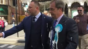 Nigel Farage à Newcastle, le 20 mai 2019 en Grande-Bretagne.