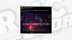 Un hommage à Jean-Marie Le Pen lors des 125 ans de la Lazio, le 8 janvier 2025
