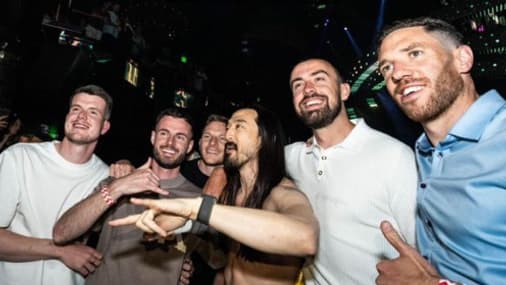 Les joueurs de Wrexham à Las Vegas.