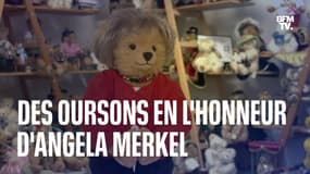 Un ours en peluche à l'effigie d'Angela Merkel créé pour lui rendre hommage