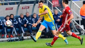 Zlatan Ibrahimovic contre le Danemark