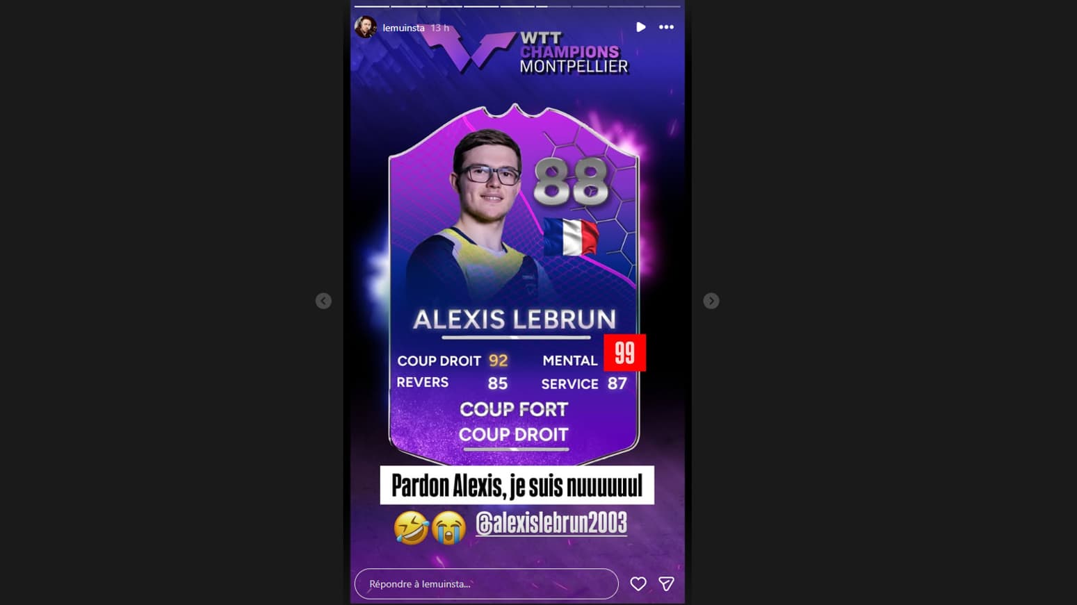 Alexis Lebrun's FUT card corrected by Lemu