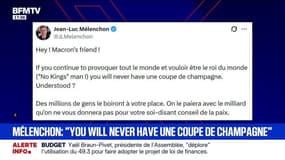 "You will never have une coupe de champagne": sur X, Jean-Luc Mélenchon (LFI), adresse un message à Donald Trump après sa volonté de taxer à 200% les vins français