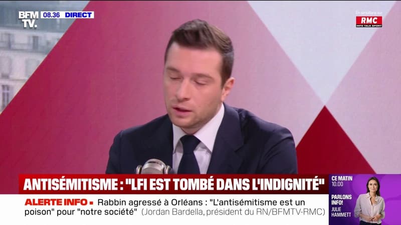 Antisémitisme: Le Rassemblement national n'est plus le Front national, déclare Jordan Bardella (RN)