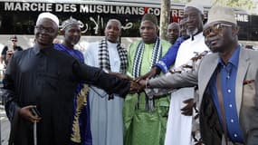 Des imams au départ de la marche, le 8 juillet 2017.