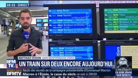 Toujours un train sur deux circule ce lundi à la gare Montparnasse