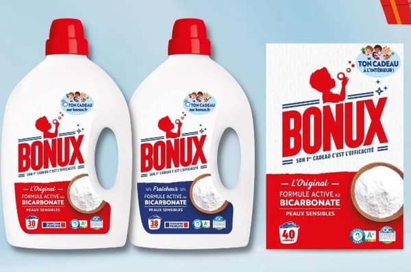 Promo Bonux lessive liquide l'original au bicarbonate peaux