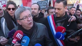 Jean-Luc Mélenchon dans le cortège à Marseille