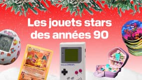 Illustration série de Noël Les jouets stars des années 90