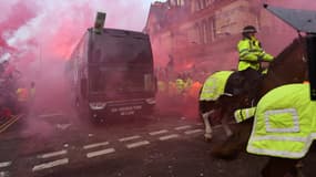 Le bus de Manchester City à Liverpool, le 4 avril 2018