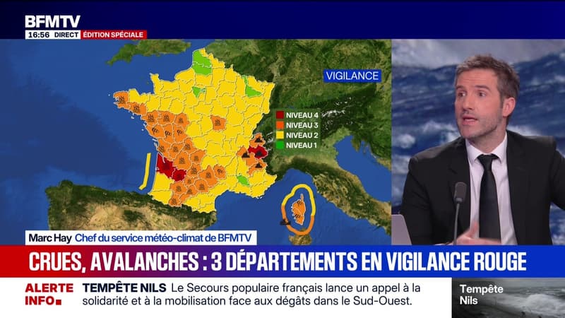 Marschall Truchot : Crues, avalanches, trois départements en vigilance rouge - 12/02