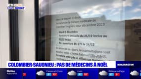 Il n'y aura pas de médecin à Noël dans la commune de Colombier-Saugnieu