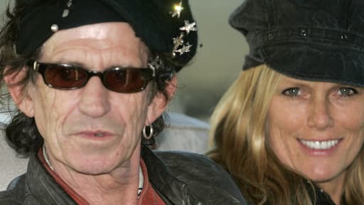 Keith Richards et sa fille Theodora, à Shanghaï, le 6 avril 2006.