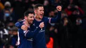 Lionel Messi et Ander Herrera avec le PSG
