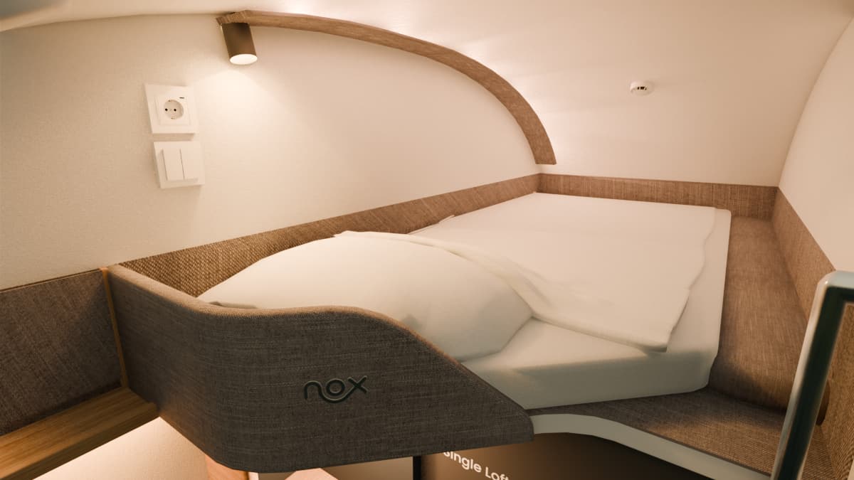 L'intérieur des cabines des trains de nuit Nox