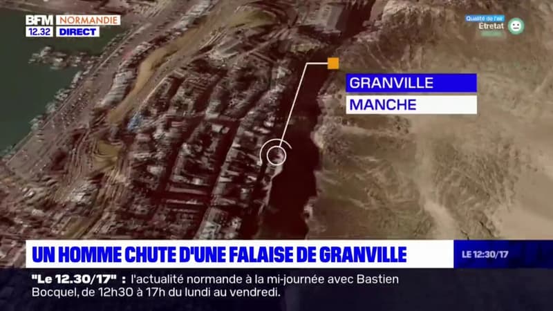 Granville: un homme grièvement blessé après avoir chuté d'une falaise