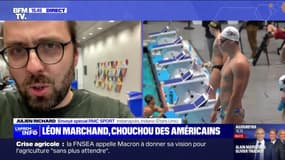 Le nageur Léon Marchand, la star des championnats universitaires aux États-Unis