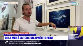 Villefranche-sur-Mer: de la mer à la toile, un apnéiste expose ses créations