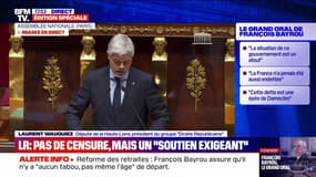 Laurent Wauquiez (LR) demande à François Bayrou "un référendum" autour de l'accès au titre de séjour qui serait "conditionné à un minimum de trois ans de résidence régulière"
