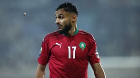 Sofiane Boufal lors de Maroc-Gabon à la CAN 2022