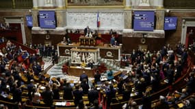 L'Assemblée nationale à Paris, le 24 novembre 2022, après le vote d'une proposition de La France Insoumise (LFI)
