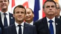 Emmanuel Macron et Jair Bolsonaro lors du G7 à Biarritz.