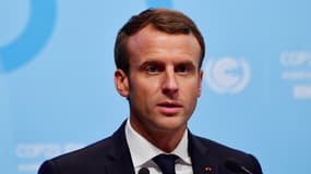 Emmanuel Macron à la COP23, à Bonn, le 15 novembre. 
