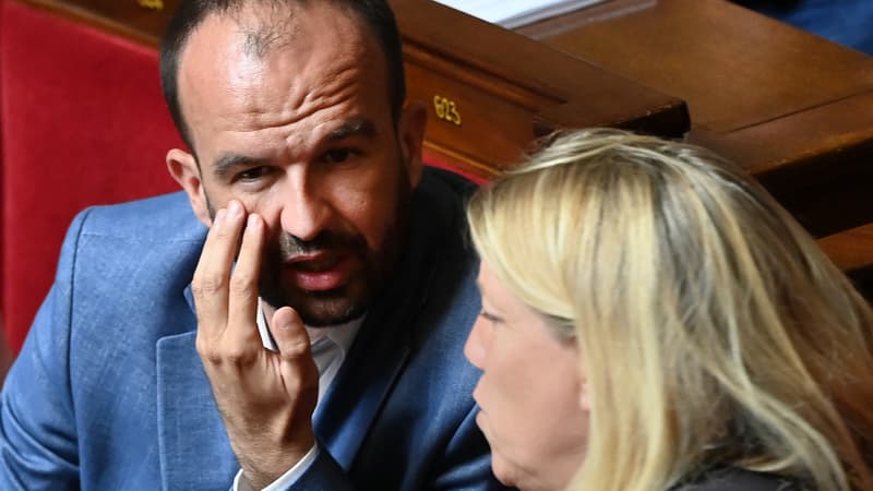 Manuel Bompard et Danielle Simonnet sur les bancs de l'Assemblée nationale.