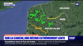 Inondations dans le Nord-Pas-de-Calais: sur la Canche, une décrue extrêmement lente
